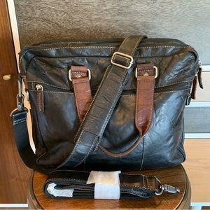 🤎  Vintage Jack Georges Espresso Buffalo Leather Voyager Crossbody Bag 🤎